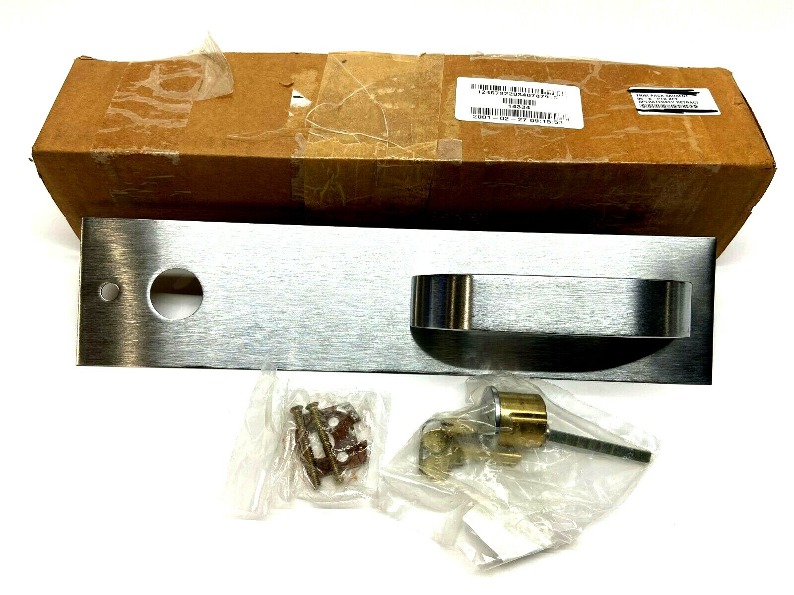 Sargent 98-K-PTB Chrome Door Trim Handle Plate w/ Lock