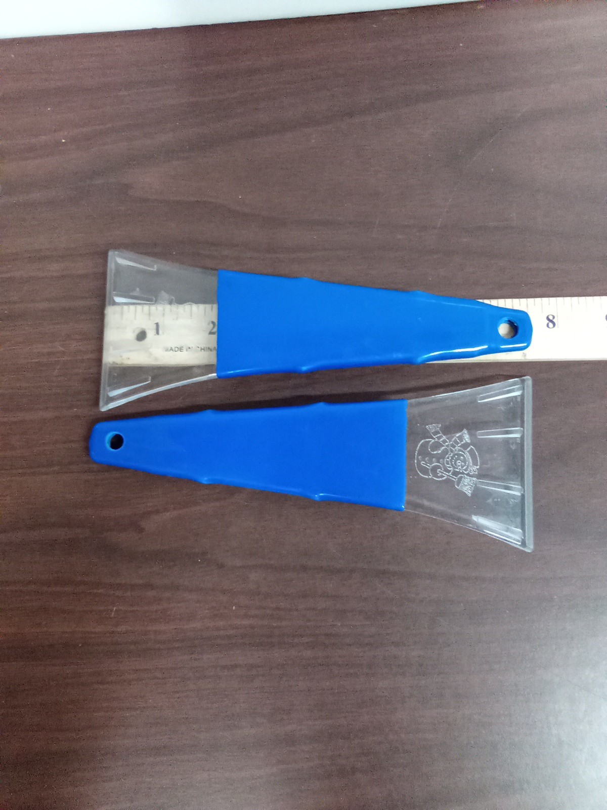 Pack Of Two Blue Windshield Scrapers Free Shipping