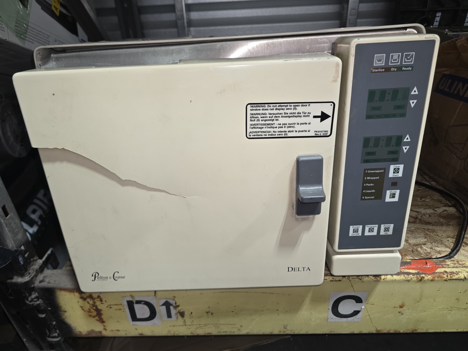 Pelton & Crane Delta Model AF Steam Chamber Autoclave (Sterilizer) SEE DETAILS
