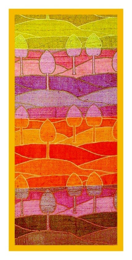 Voysey Colorful Trees Art Nouveau Counted Cross Stitch Pattern