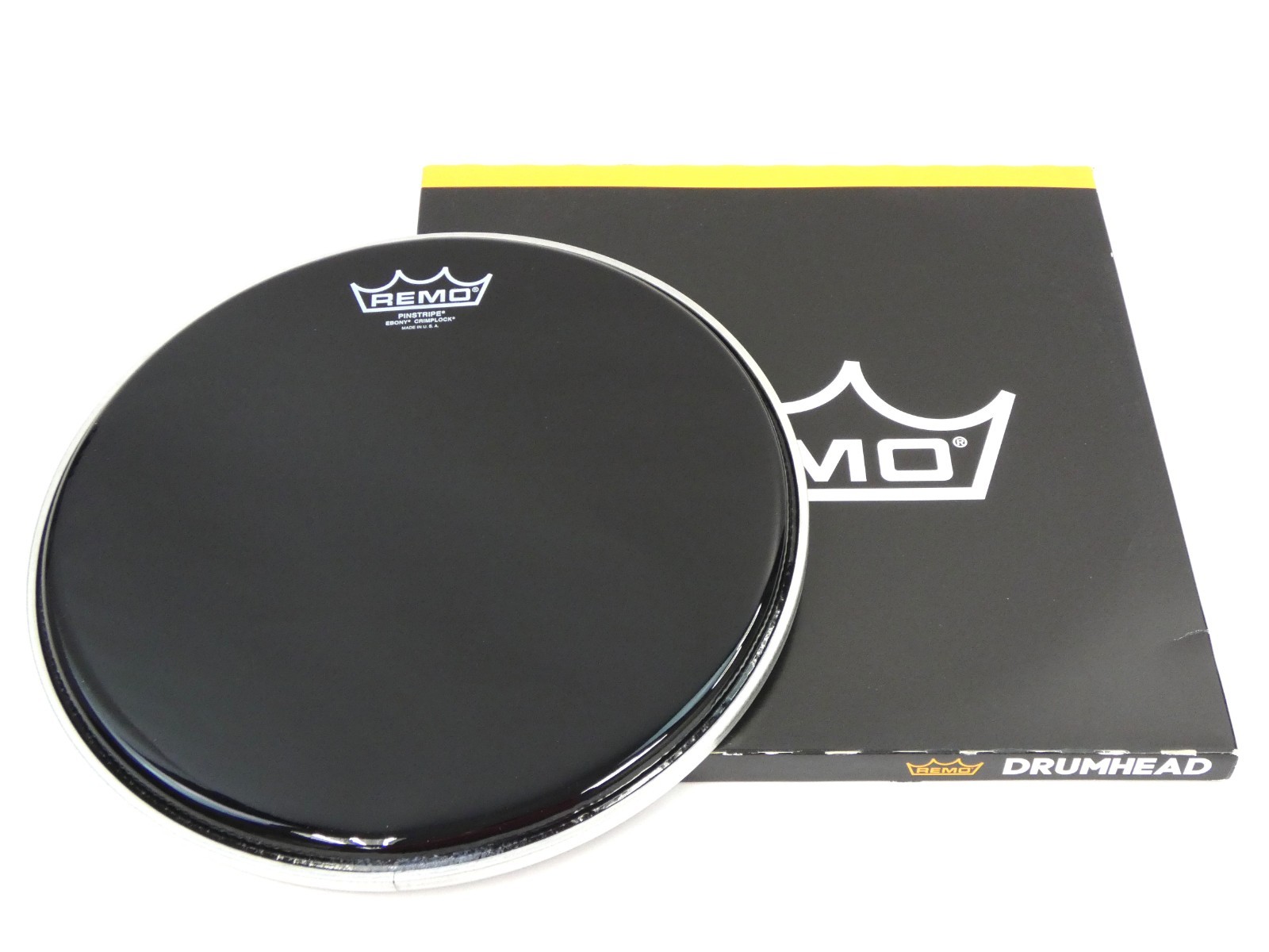 BRAND NEW (Open Box) Remo PS-0412-MP 12" Pinstripe Ebony Tenor Drum Head