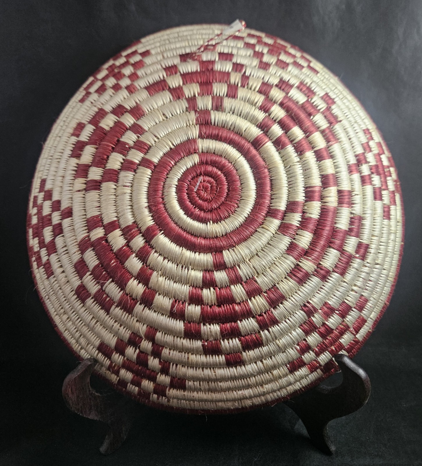 Rwanda Handwoven Coil Weave Basket Wall Decor Or Fruit Bowl