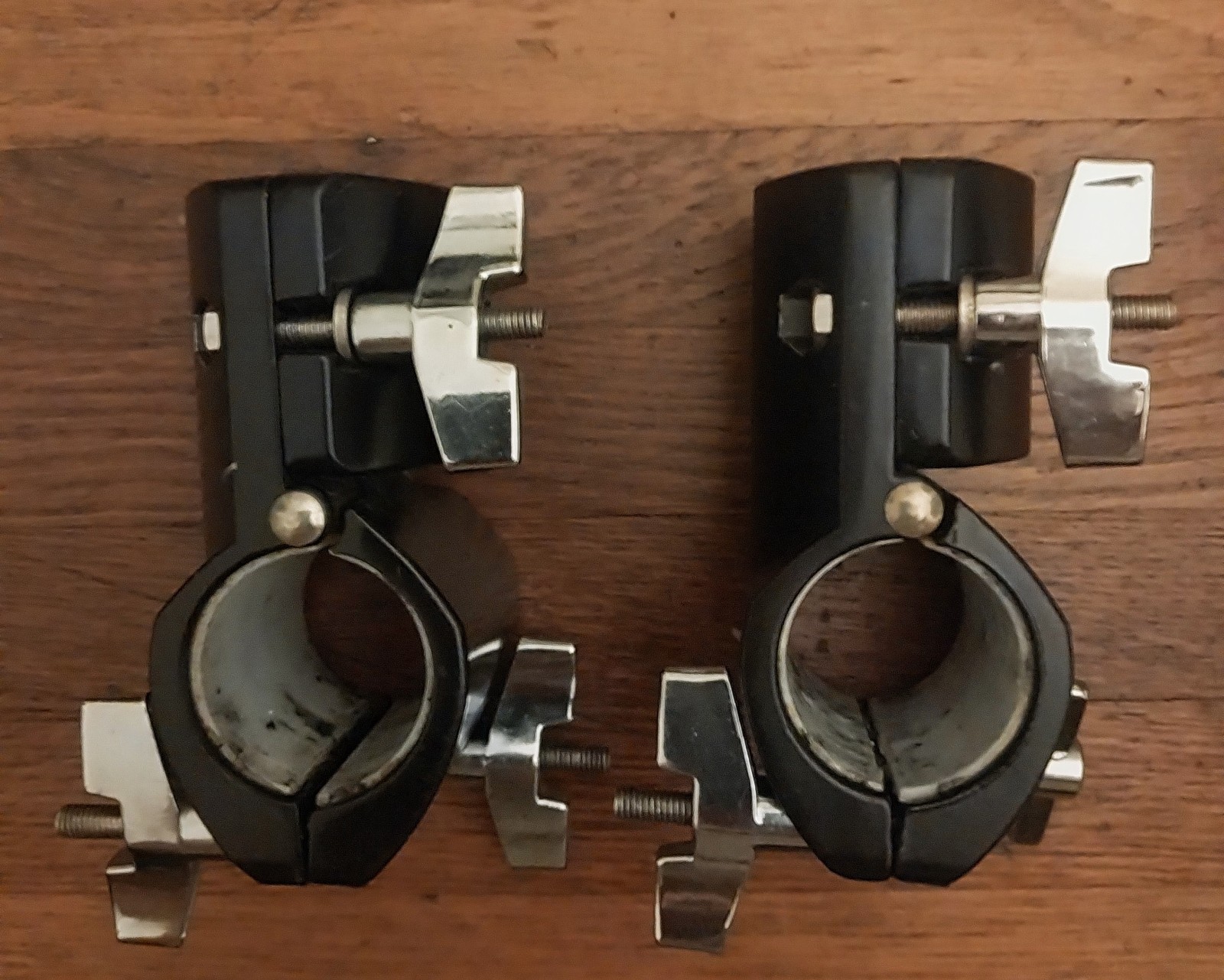 Tour Series Heavy Duty Steel Right Angle 1.5" Drum Rack Clamps--Total of Two