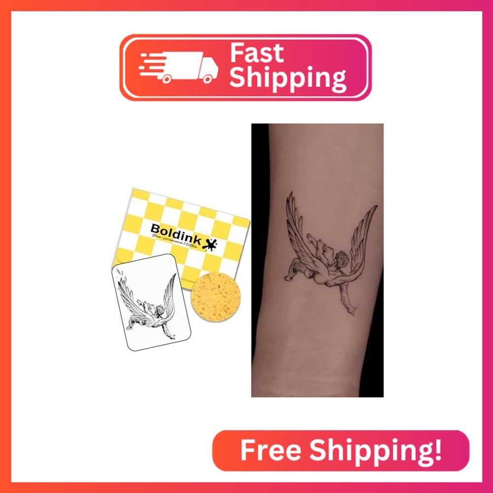 Angel Temporary Tattoo,Semi Permanent Tattoo for Adults Hand Arm