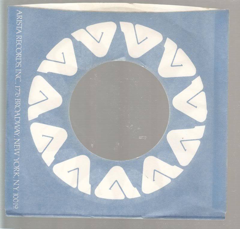 Company Sleeve 45 ARISTA Blue w/ White Stylized A In Circle & Writing on