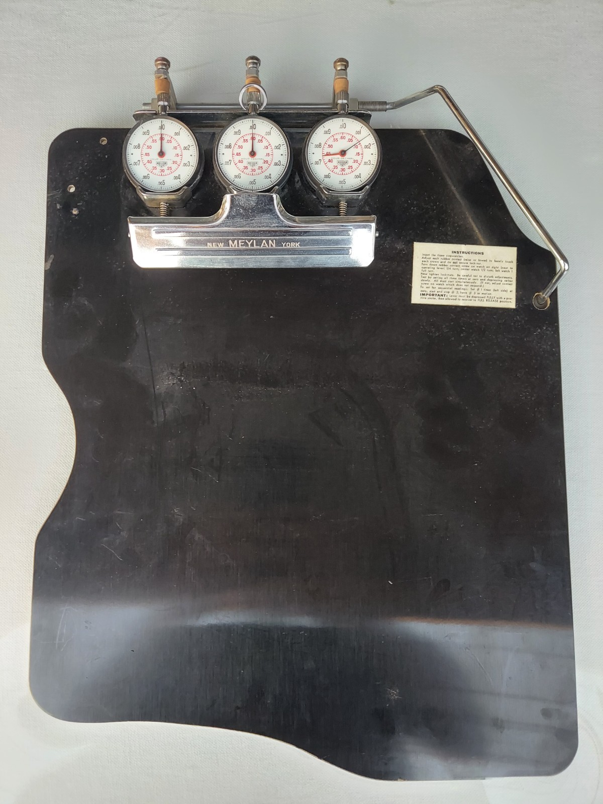 Heuer Hour Decimal stopwatch set of 3 on MEYLAN Clipboard Track Road Sport