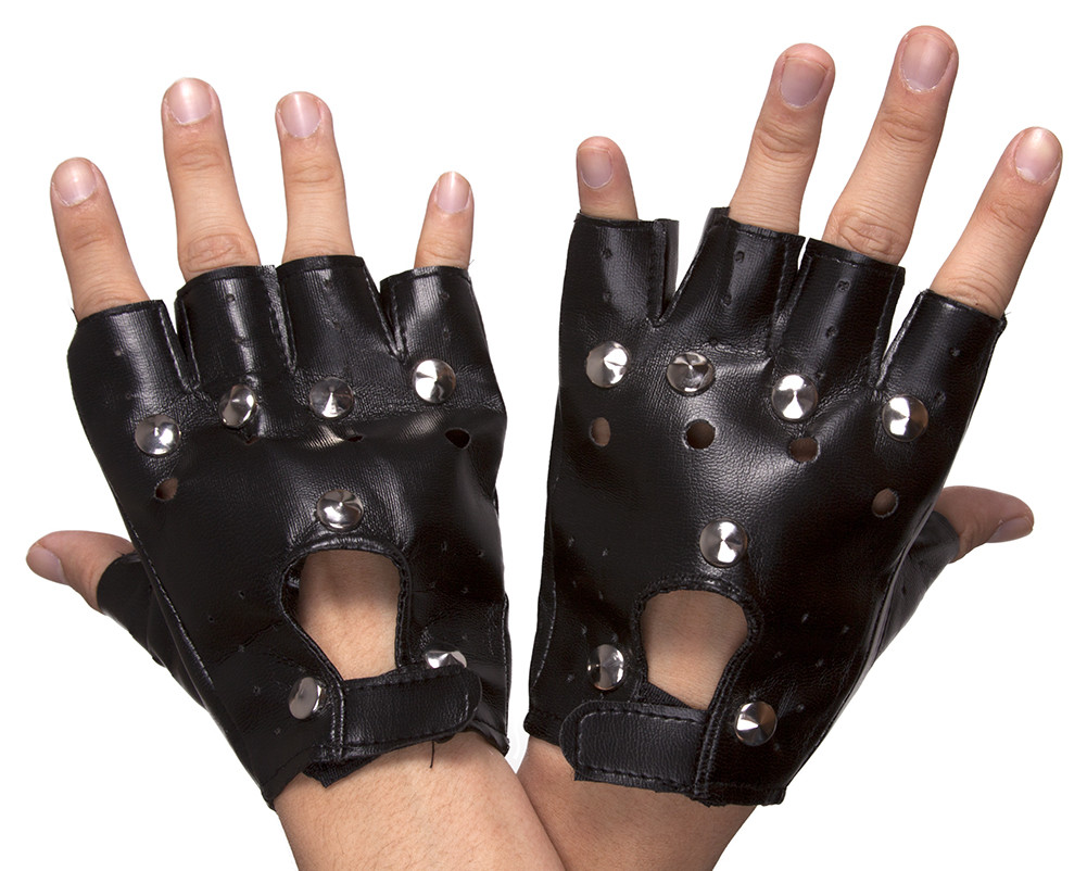 Adult Studded Costume Closure Glove Pair
