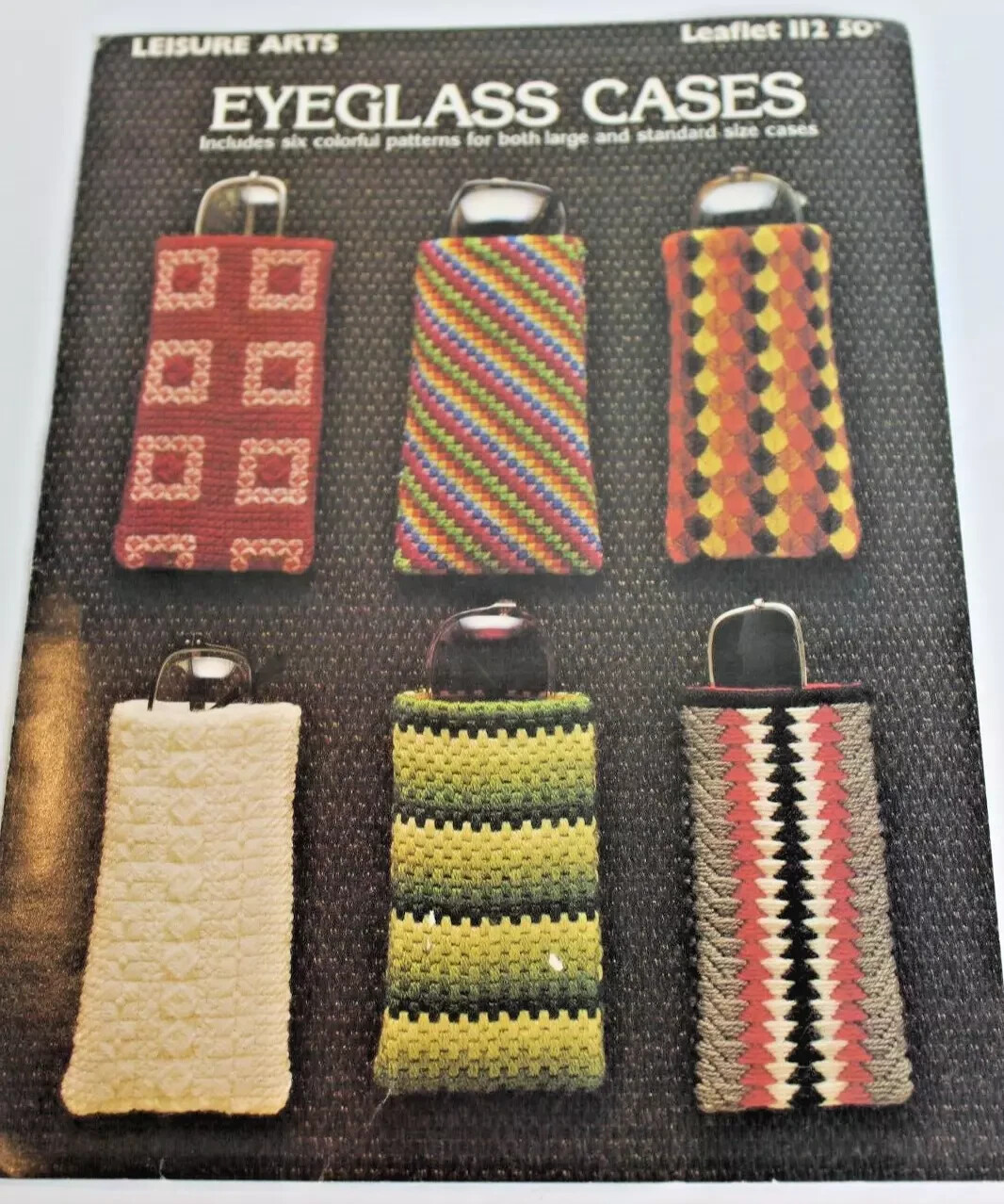 Leisure Arts Leaflet 112 Eyeglass Cases 6 Needlepoint Designs FREE US SHIP