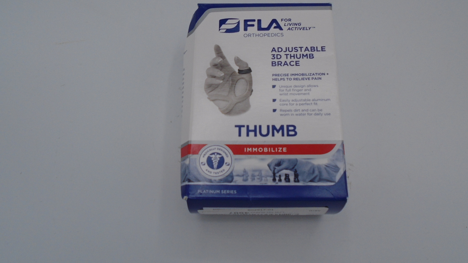 FLA 3D Adjustable Left Thumb Brace, Small - Grey