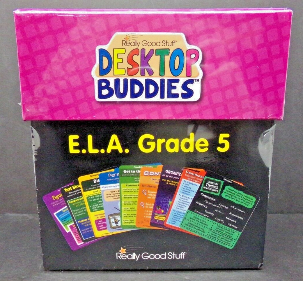 Really Good Stuff  Desktop Buddies E.L.A Grade 5 set of 54 cards NIB