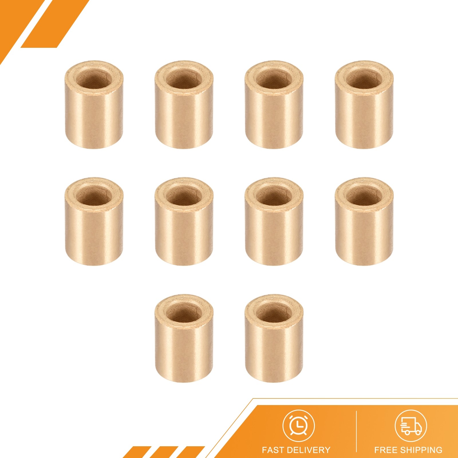 10pcs Self-Lubricating Bearing Sleeve 6x10x12mm Sintered Bronze Bushings