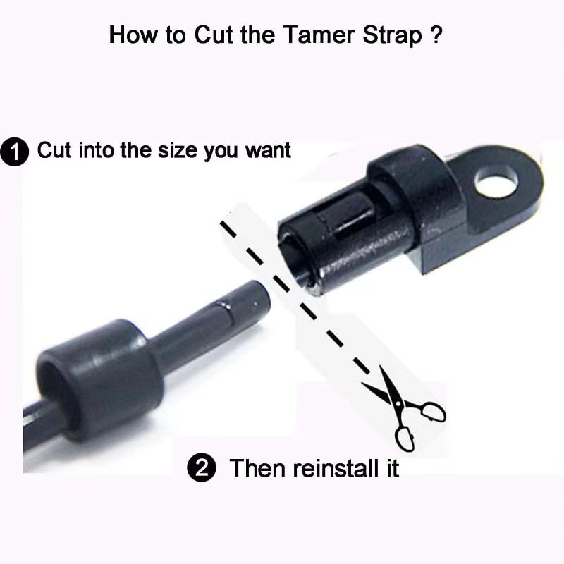 RANDDER Rod Tamer Deck Mount Straps 2 Pack, 6mm 18 inch, Black X 4pack