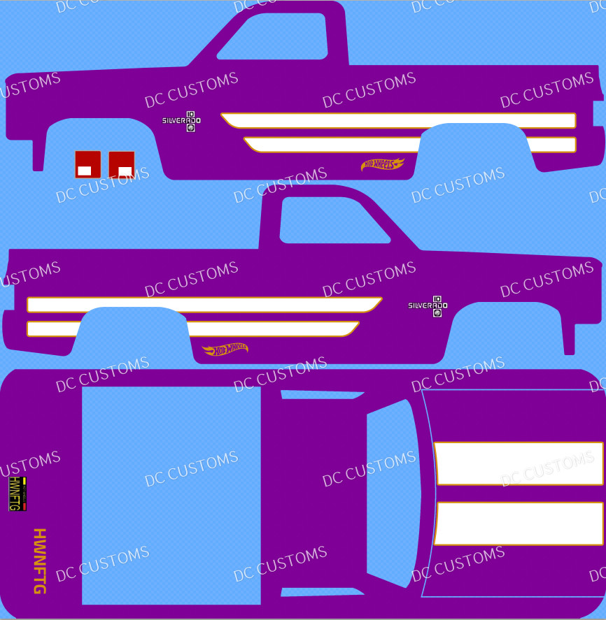 83 CHEVY SILVERADO (WHITE TONER) DECALS HW NFTG