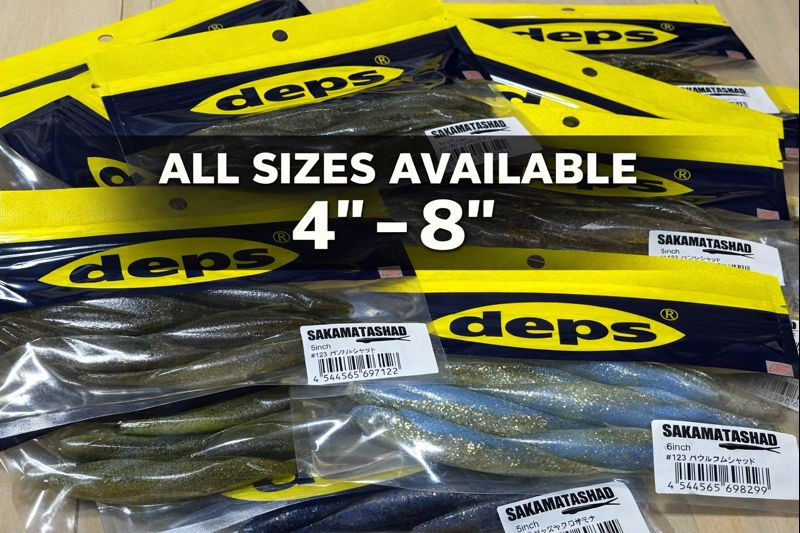 deps Sakamata Shad Soft Plastic JDM Jerk Swim Bait 4–8 Pike Trout Saltwater Bass