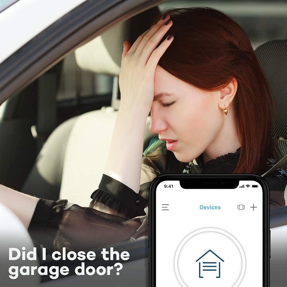 Smart Garage Control Hub & Sensor - Wireless WiFi & Bluetooth, Smartphone Compat