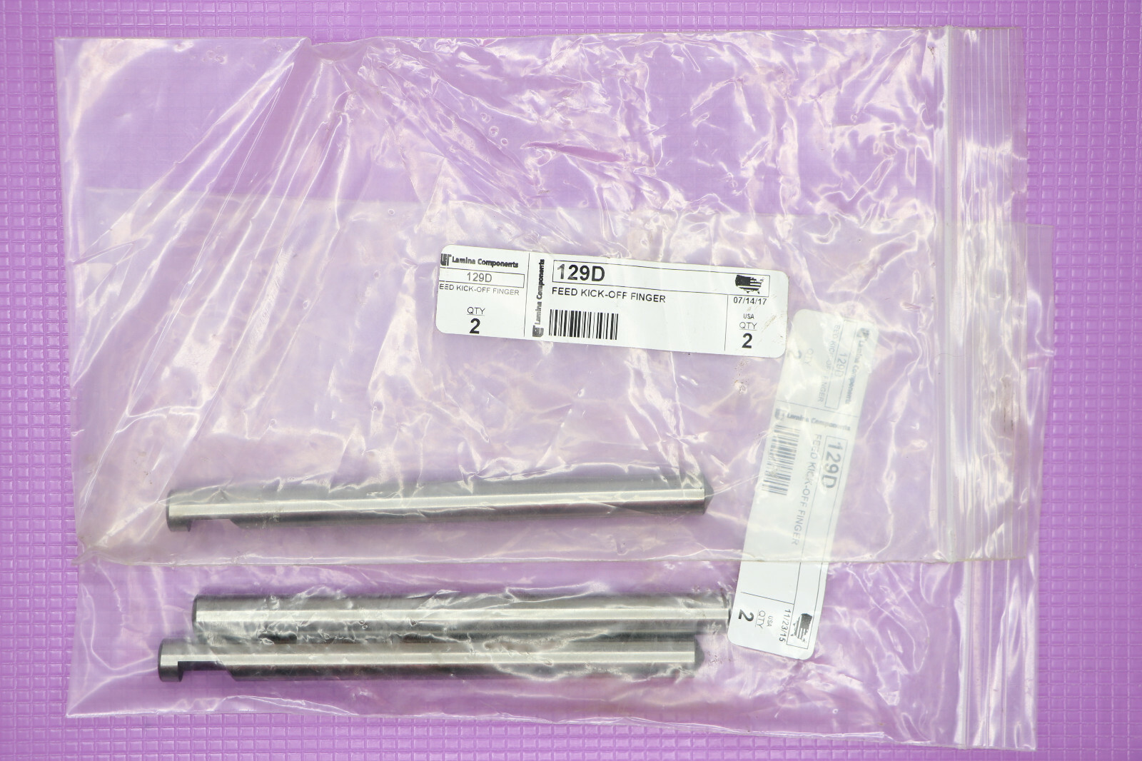 Lamina Components 129D Feed Kick Off Finger Qty 3
