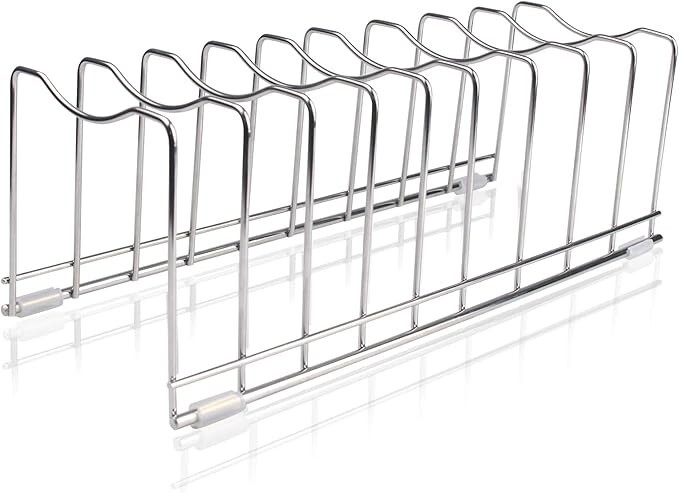 Organizador de tapas de ollas, soporte de 10 niveles para tapas de ollas, apto.