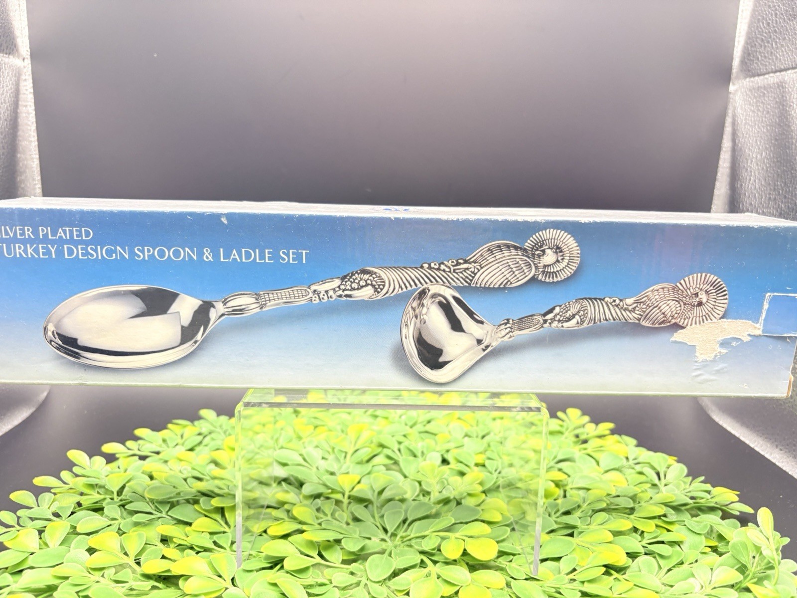 Godinger Silverplated Fancy Turkey Cornucopia Design Spoon Serving Set