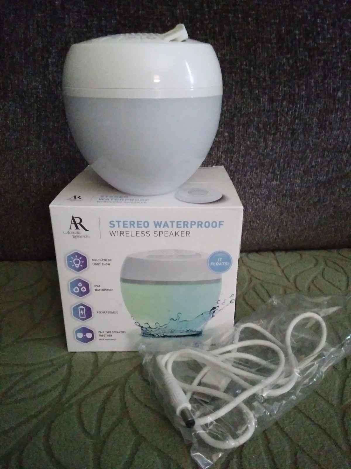 Acoustic Research Waterproof Stereo Wireless Speaker FLOATS Model ARPS10