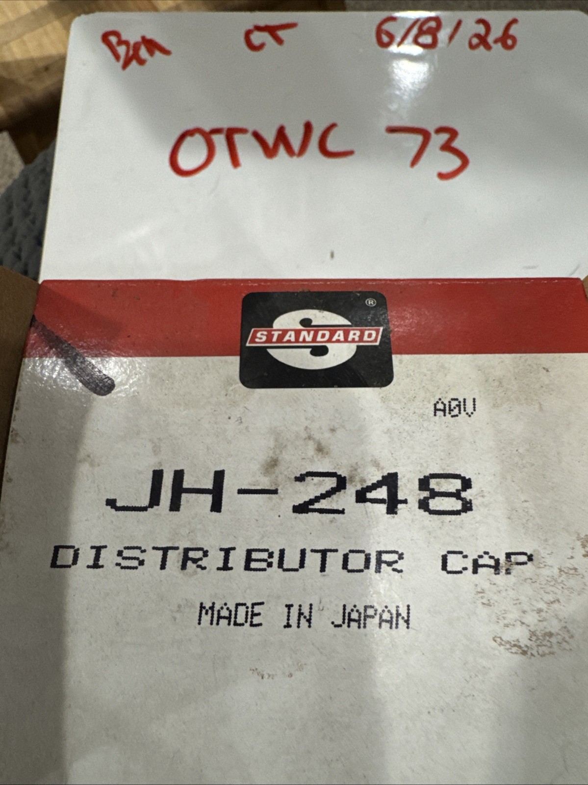 Standard JH248 Distributor Cap Ignition Made In Japan