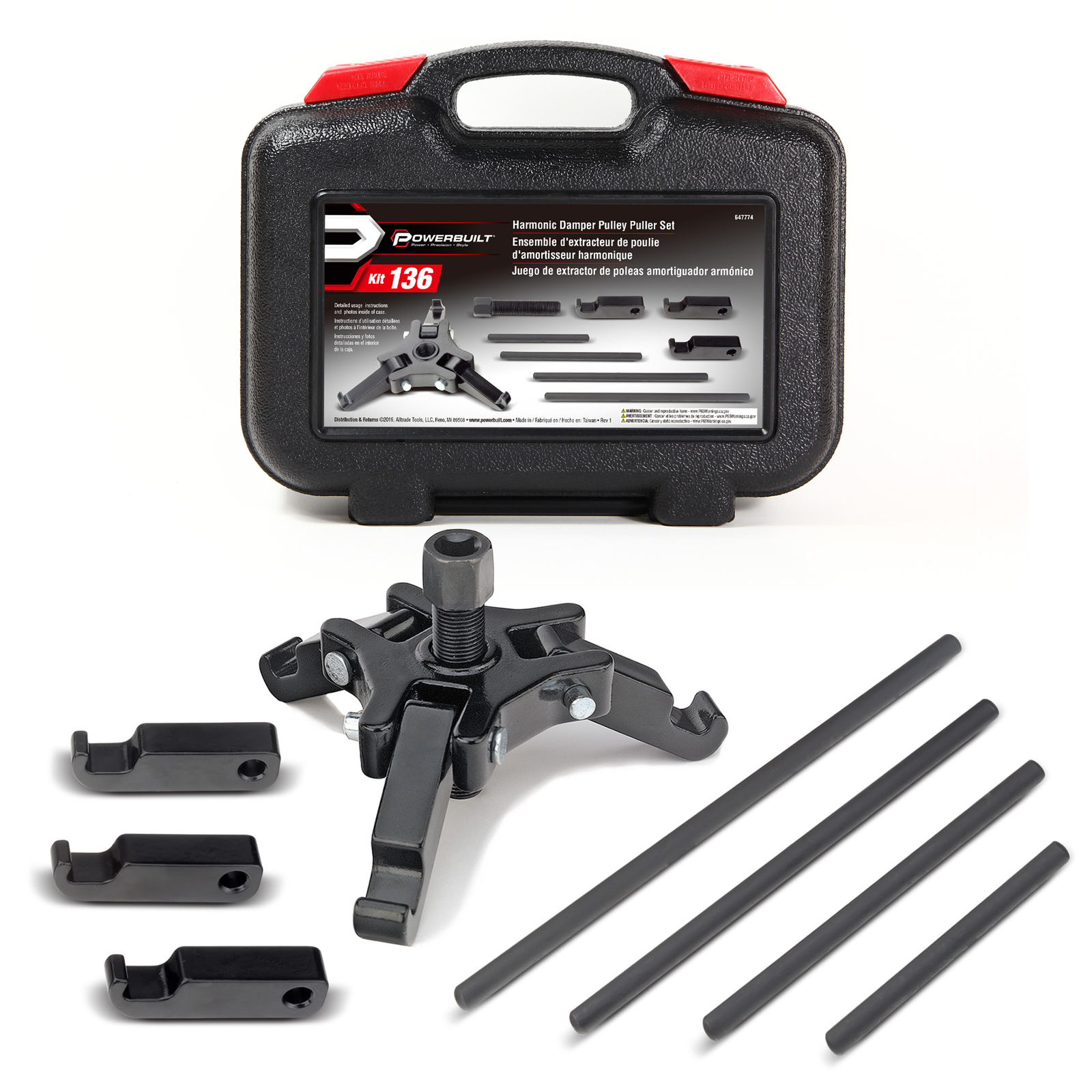Powerbuilt Harmonic Damper Pulley Puller Kit - 647774