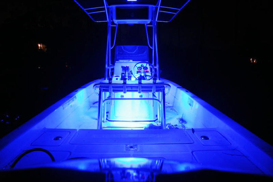 Blue LED Boat Light Waterproof Outrigger Spreader Transom Underwater Marine