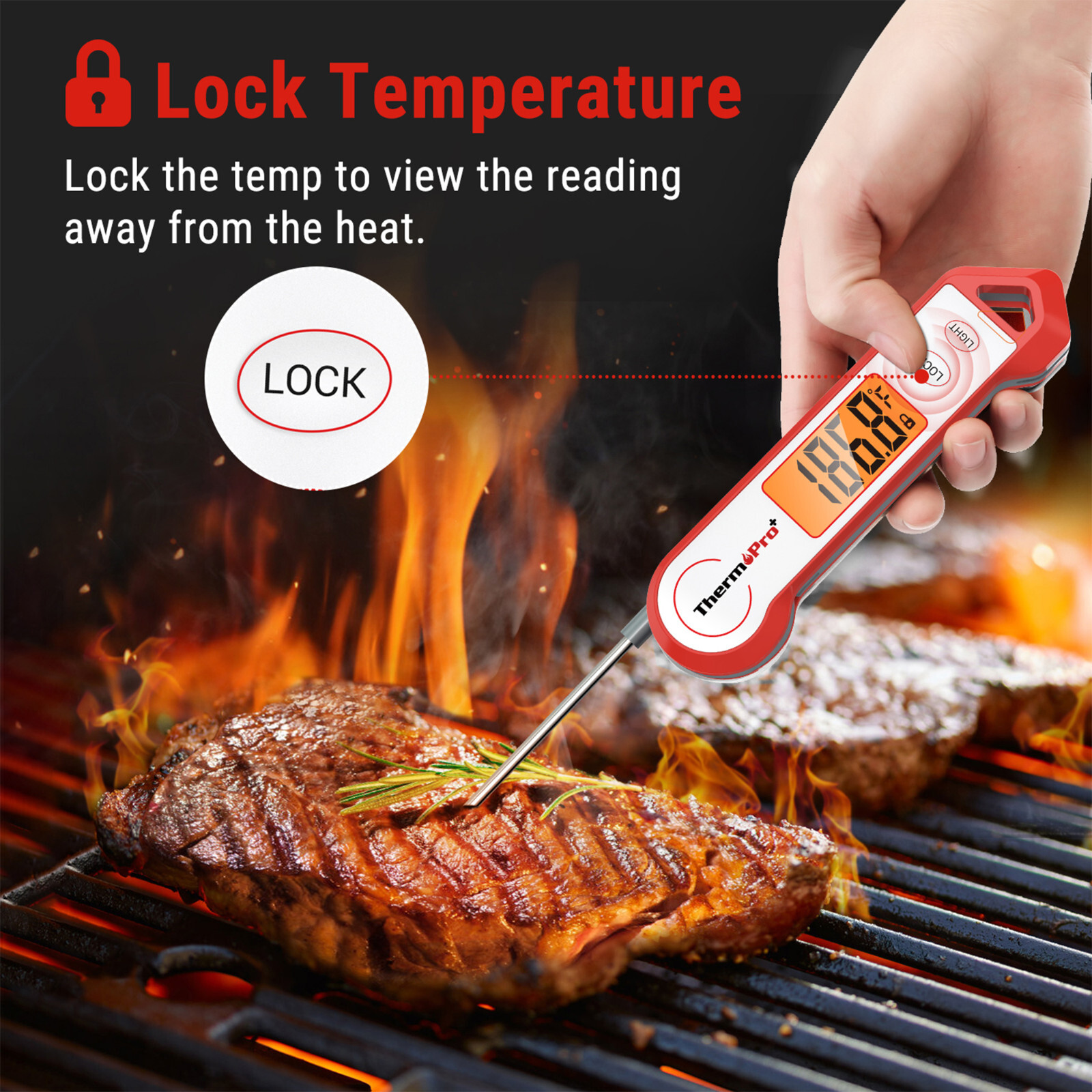 ThermoPro Waterproof Digital Instant Read Meat Thermometer 4/Kitchen Cooking BBQ
