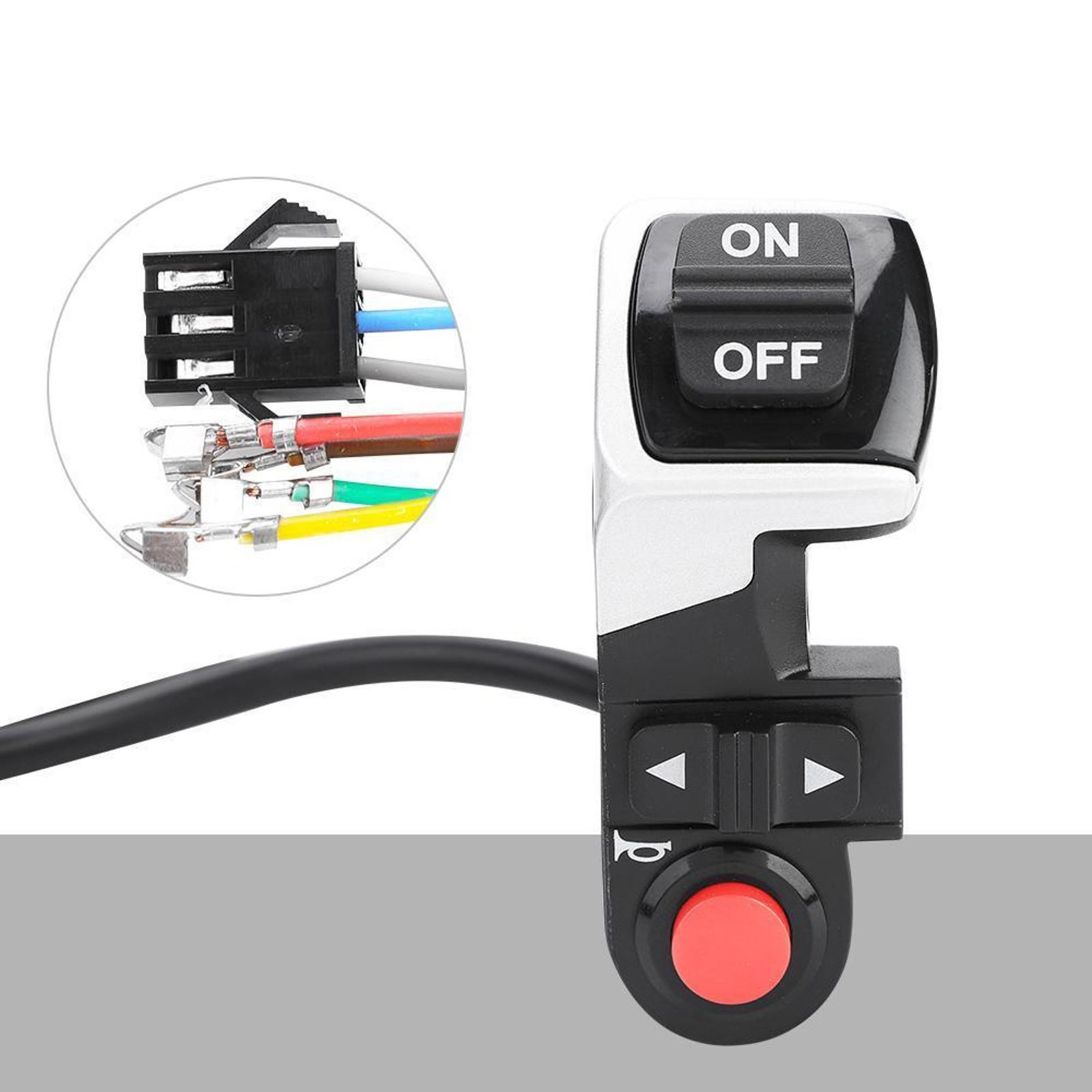 22.5mm Motorcycle Scooter Handlebar On Off~Turn Signal~Headlight~Horn Switch a