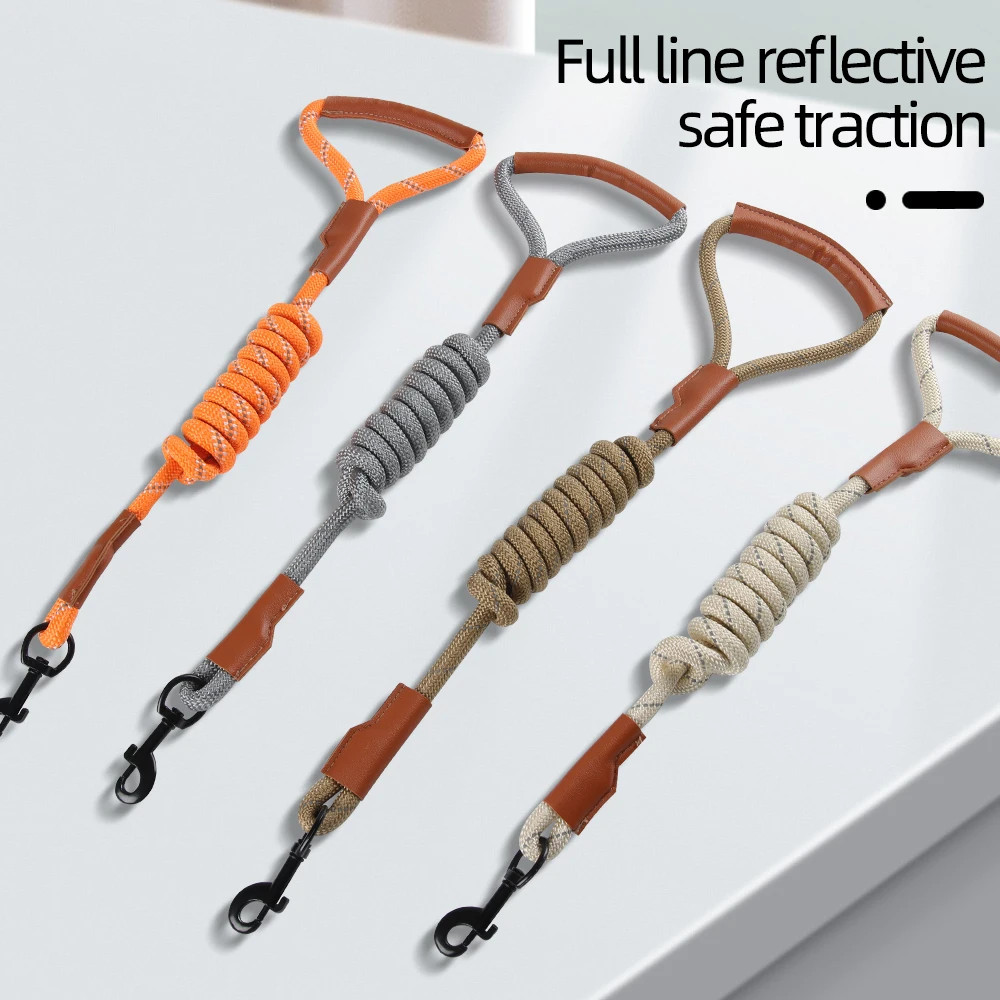 Dog Leash Reflective Lead Dog Pet Leashes Long Lanyard Walking Reflective Tracti