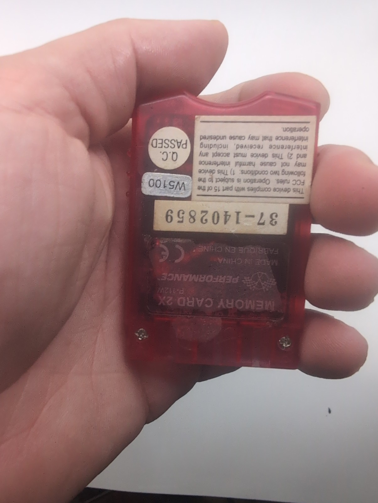 Performance 2X Playstation Memory Card