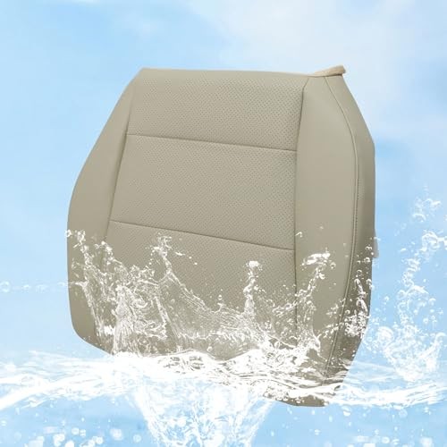 Driver Side Replacement Leather Bottom Perforated Tan Seat Cover Compatible