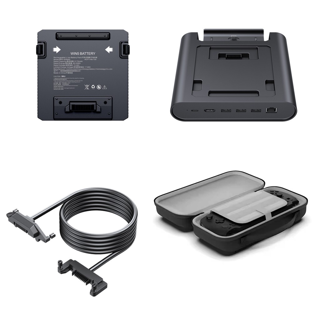 For GPD WIN 5 Official Accessories Carry Bag, Battery Dock, Extension Cable