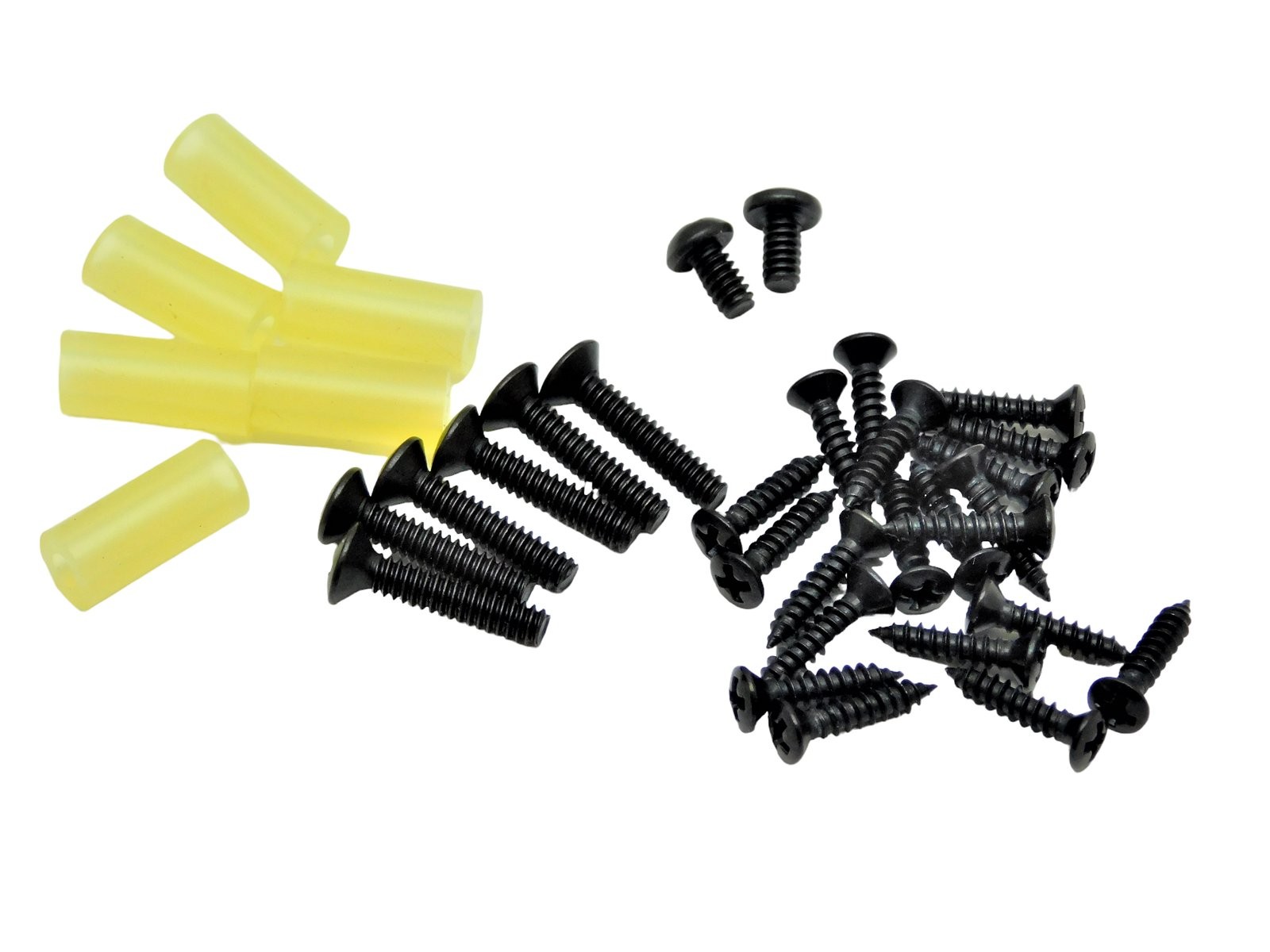Black Strat Style Screw Trim Kit! All Black Screws. for US guitars