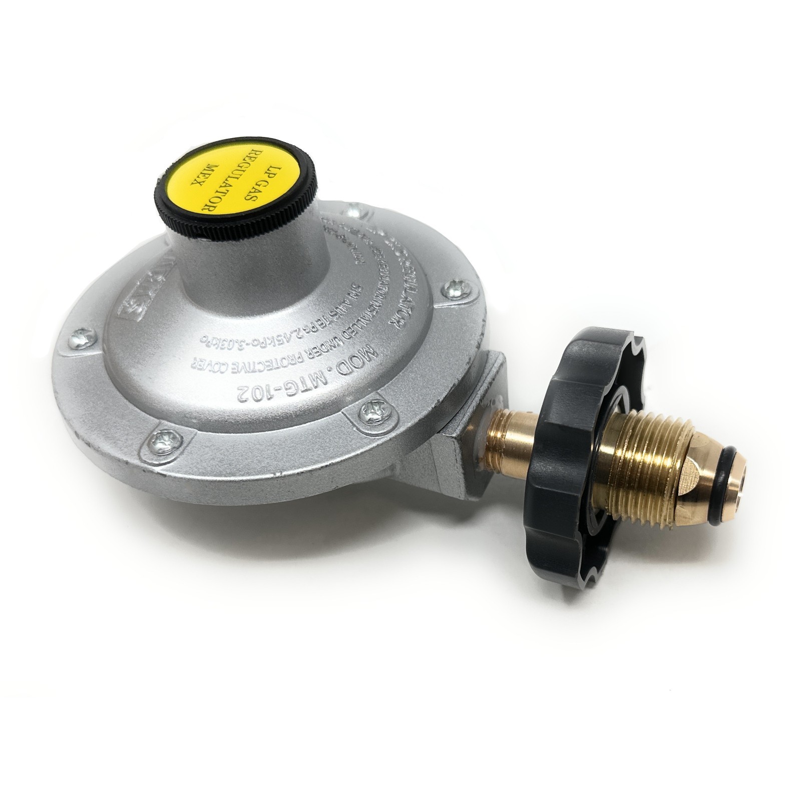 LPG Low-Pressure Gas Regulator POL  x 3/8" Male NPT – For Propane Tanks