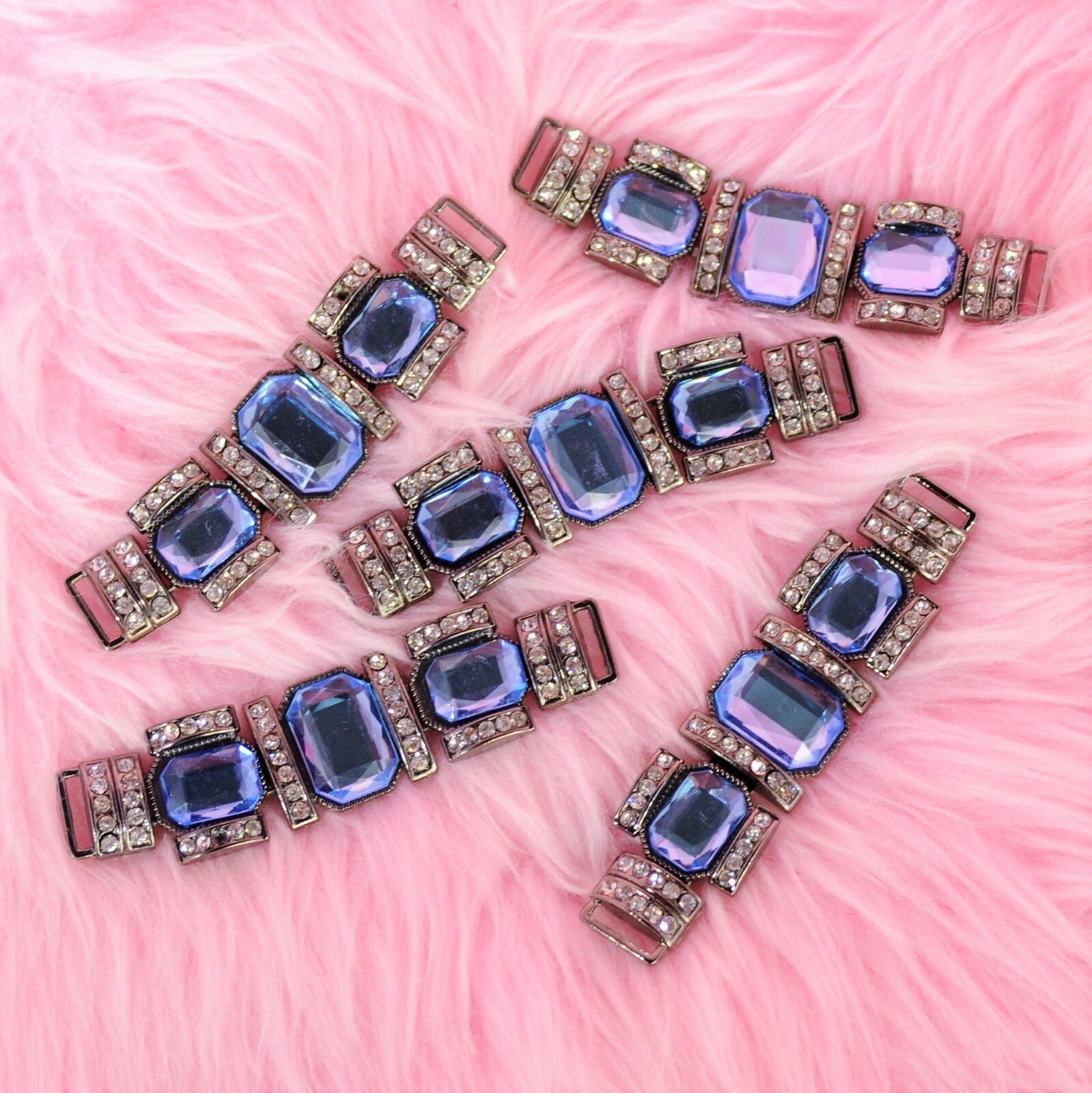 Silver metal Rhinestone clothing jewelry piece rhinestone trimming Applique