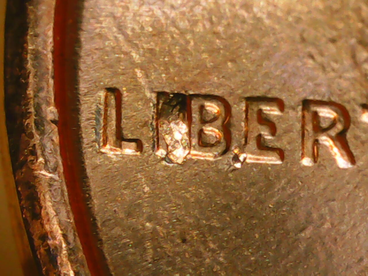 1995 Penny Die Chips Obverse
