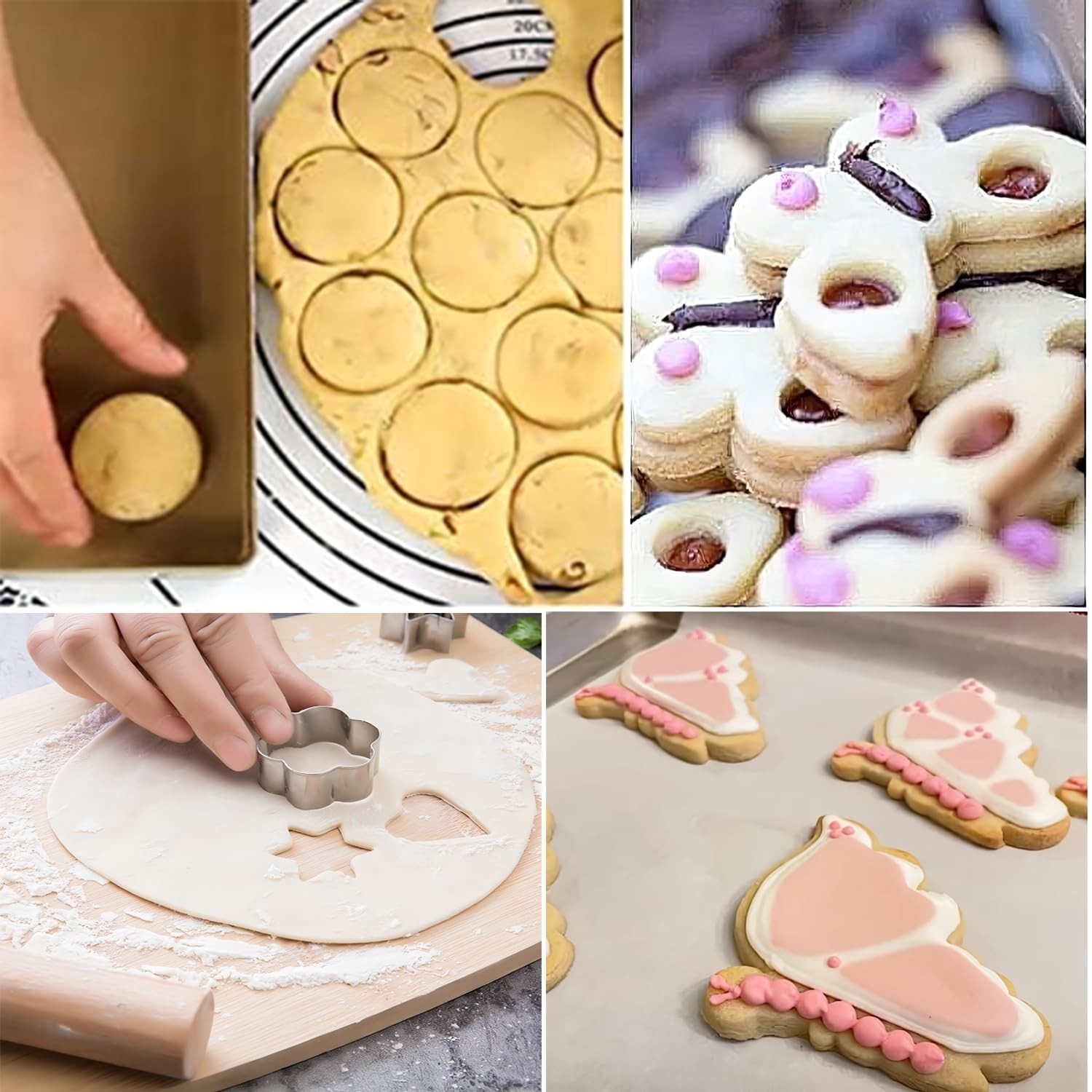5Pack Butterfly Cookie Cutter Set, Stainless Steel Butterfly Wings Shaped Bak...