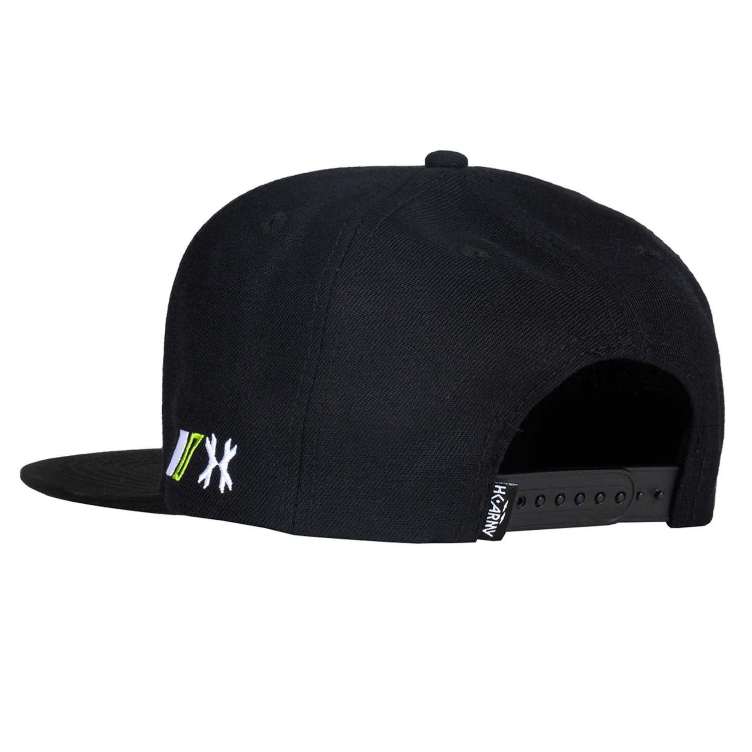 HK Army Snapback Hat - Split - Black / Green / White