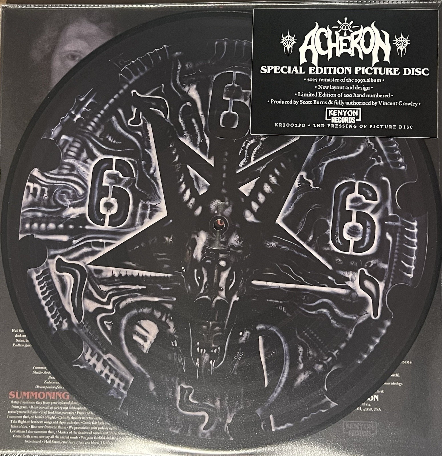 Acheron - Rites Of The Black Mass Picture Disc Vinyl LP (Death Black Metal)