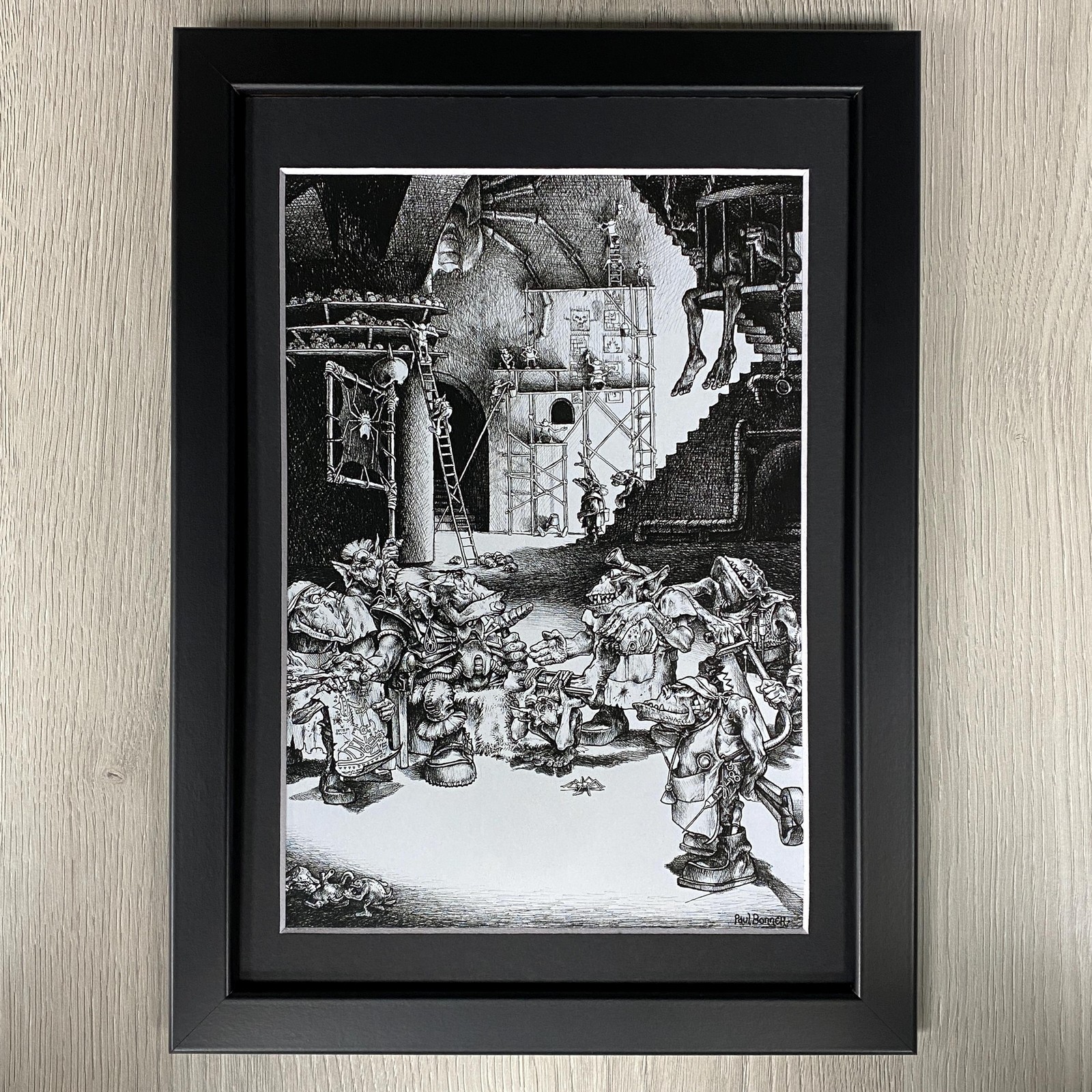 FRAMED ORK PAIN BOYZ ART BY PAUL BONNER. OLDHAMMER, WARHAMMER 40,000, 40K