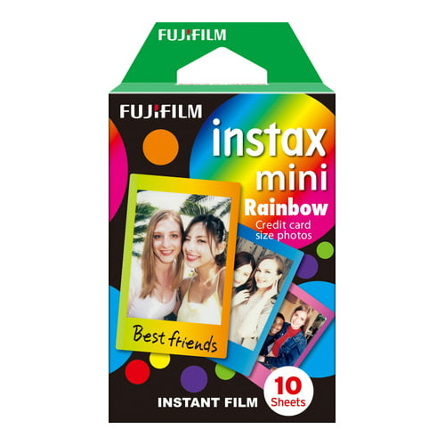 Fujifilm instax Mini Rainbow Frame Film Pack 10 Exposures Photo Paper