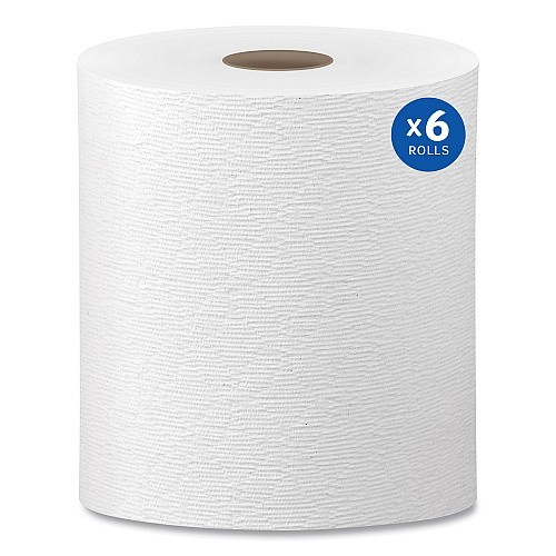 Kleenex 50606 8" x 600' Hard Roll Paper Towels - White (6 Rolls/CT) New