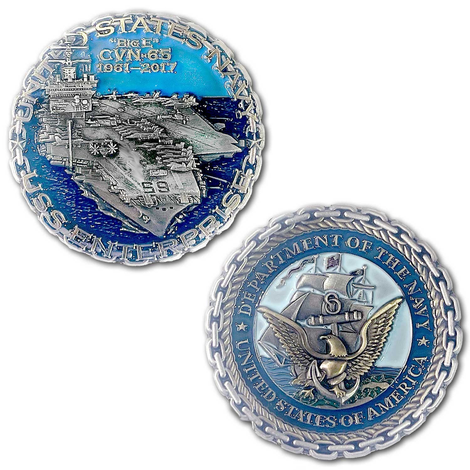 USS Enterprise CVN-65 US Navy Aircraft Carrier Collectible Challenge Coin