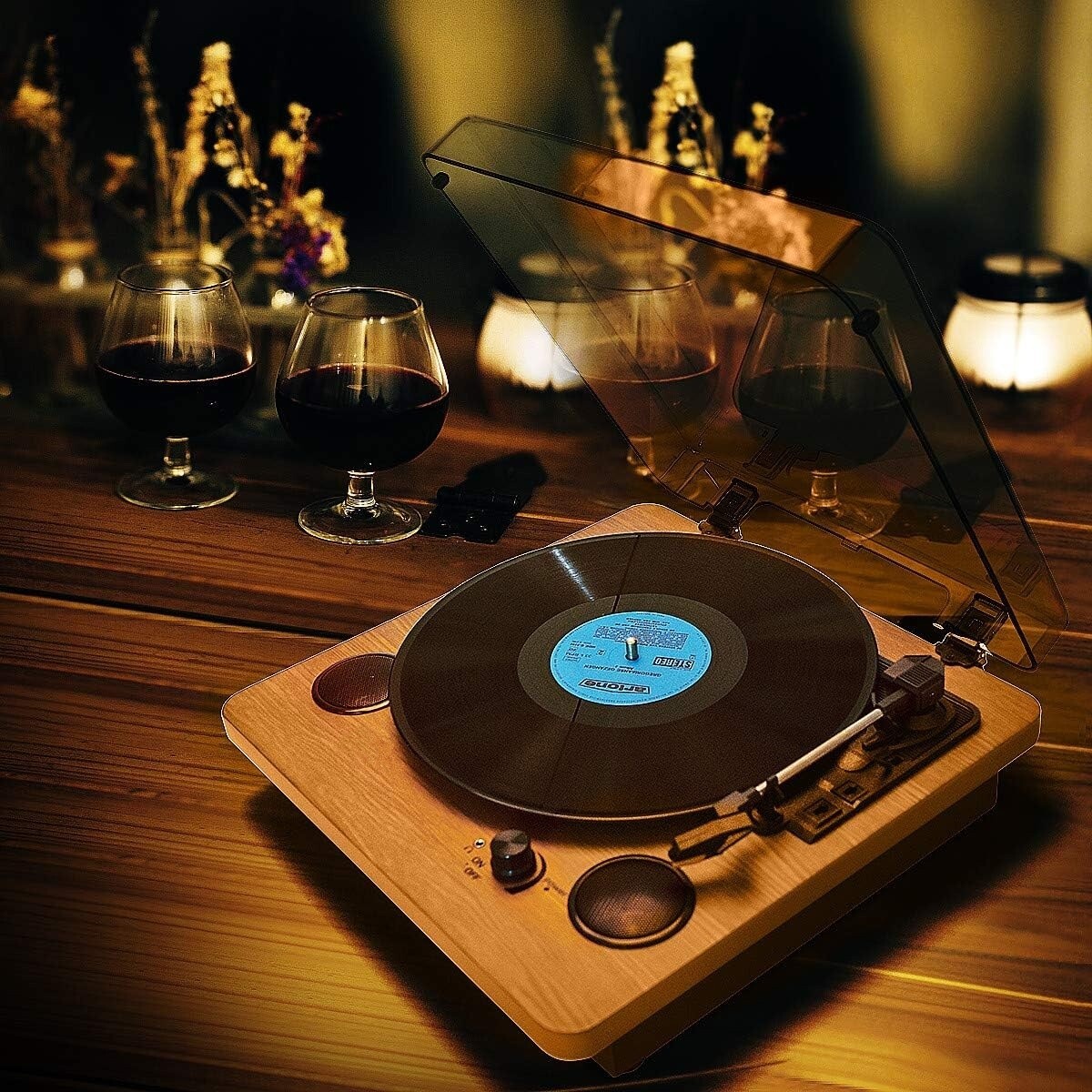 Tocadiscos Bluetooth De 3 Velocidades Con Altavoz, Reproductor De LP Portátil