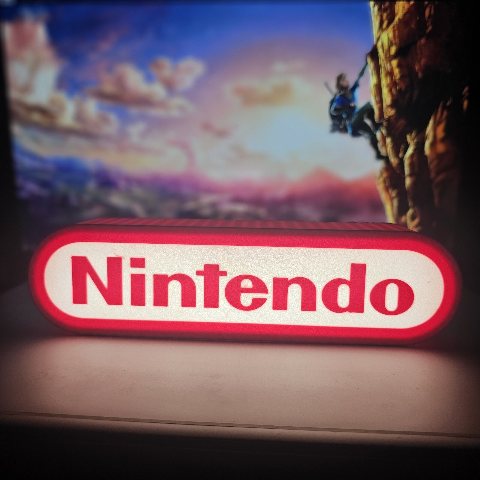 Nintendo 3d Printed Led Sign
