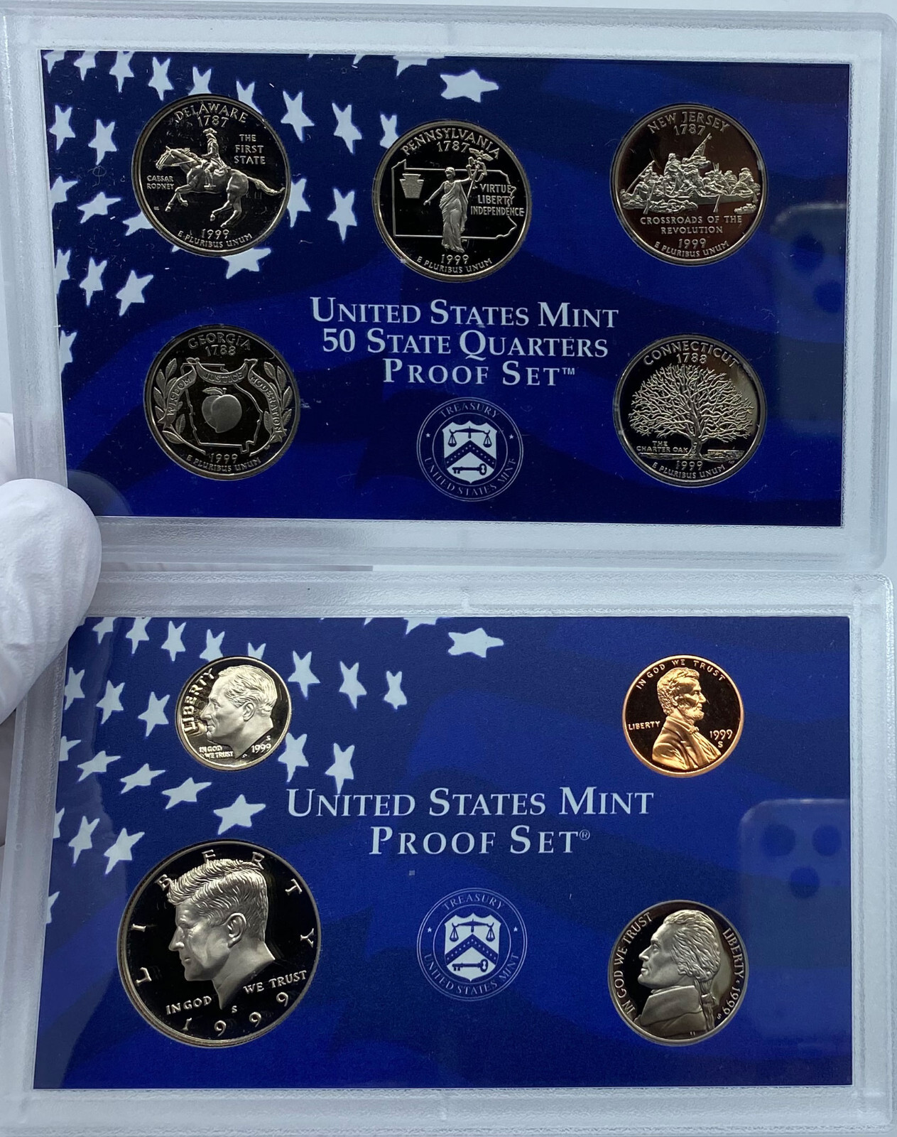 1999 S United States of America US Mint PROOF COINS Set w STATE QUARTERS i121172