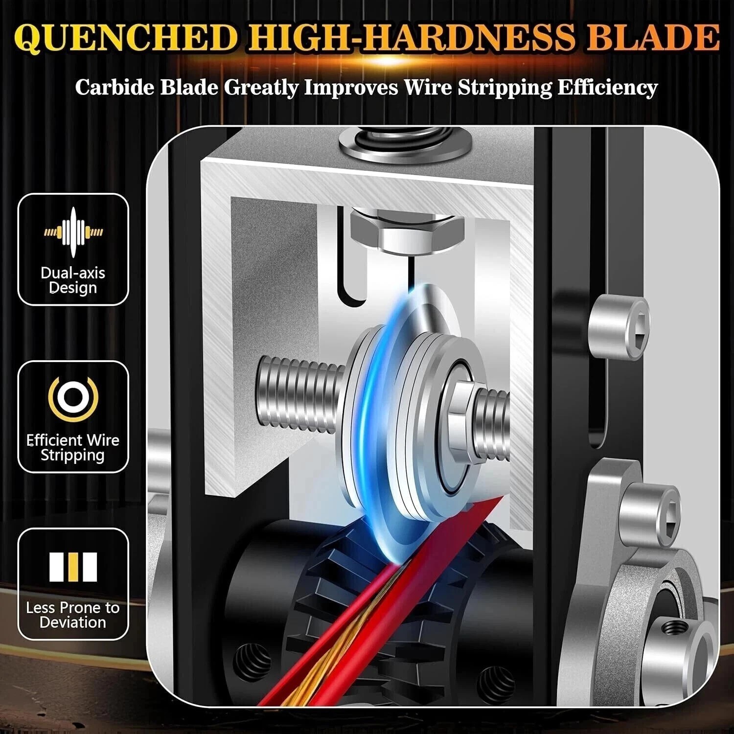 Manual Wire Stripper Stripping Machine 0.06-1 in Hand Crank or Drill 1-25MM