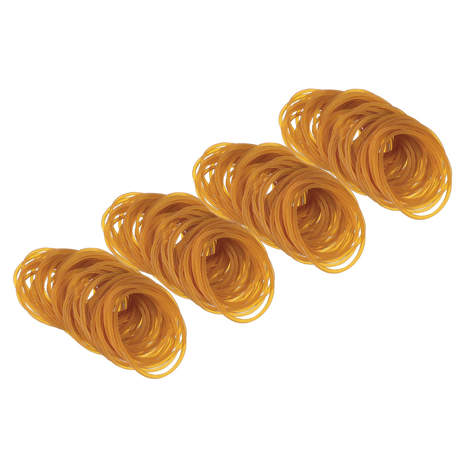 2.4" x 3/50" 500 Pcs Yellow Elastics Rubber Bands for Office File Folder