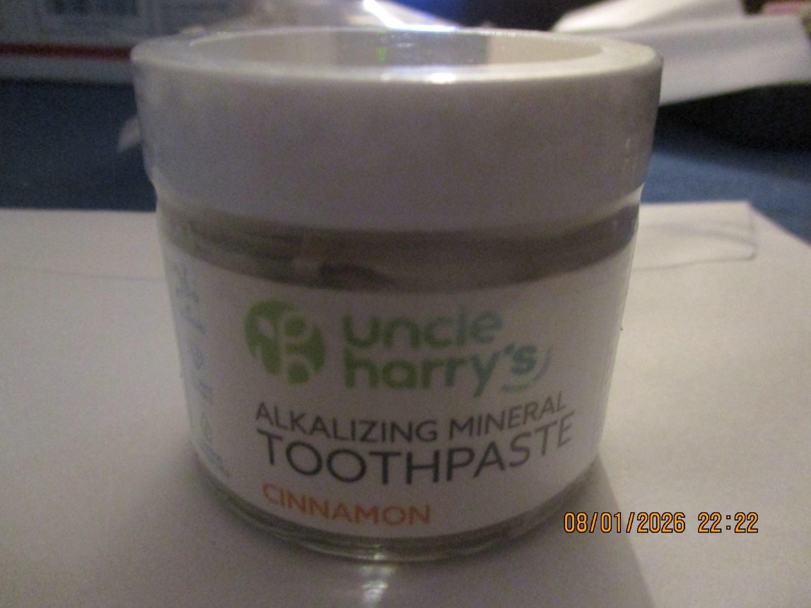 UNCLE HARRY'S ALKALIZING MINERAL CINNAMON TOOTHPASTE (3 OZ)  EXP 09/27