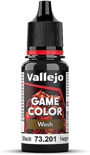 Vallejo BLACK GAME WASH 17ml - Hobby and Model Acrylic Paint - #73201
